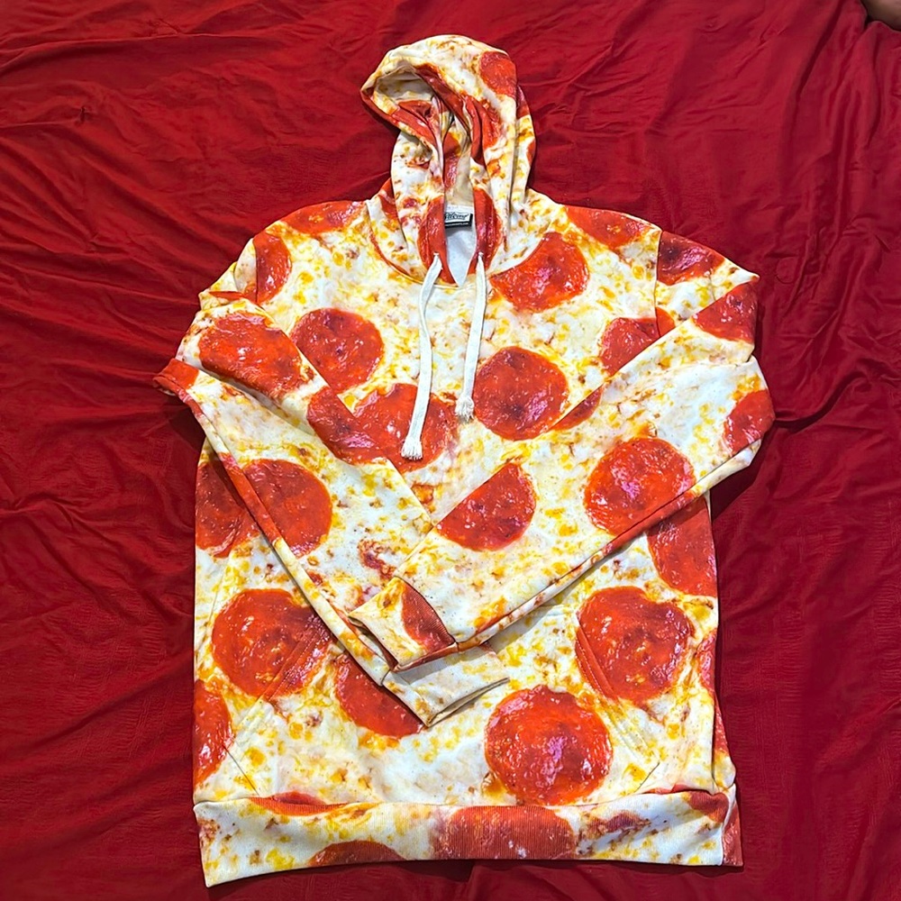 Pizza Hoodie With Large Front Pocket